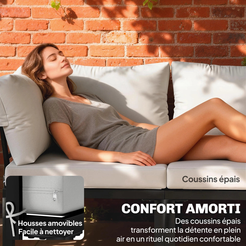 Divano Letto Esterno Modulare ¨C Zephmum ¨C Grigio
