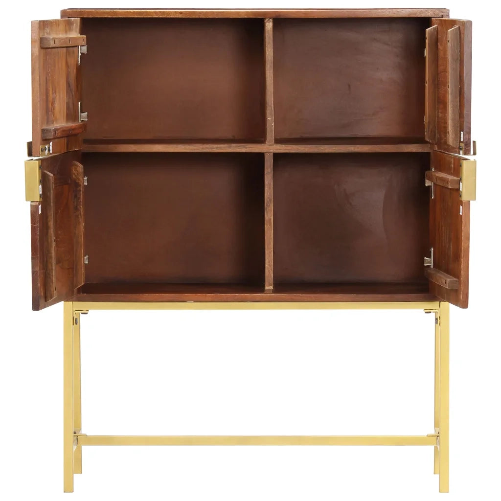 Credenza Alta 80x30x100 cm in Legno Massello di Acacia 285868