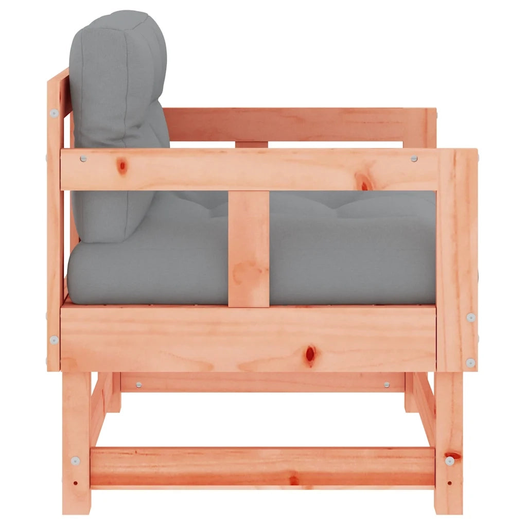 Sedia da patio-Sedie da Giardino con Cuscini 2 pz in Legno Massello di Douglas 316889
