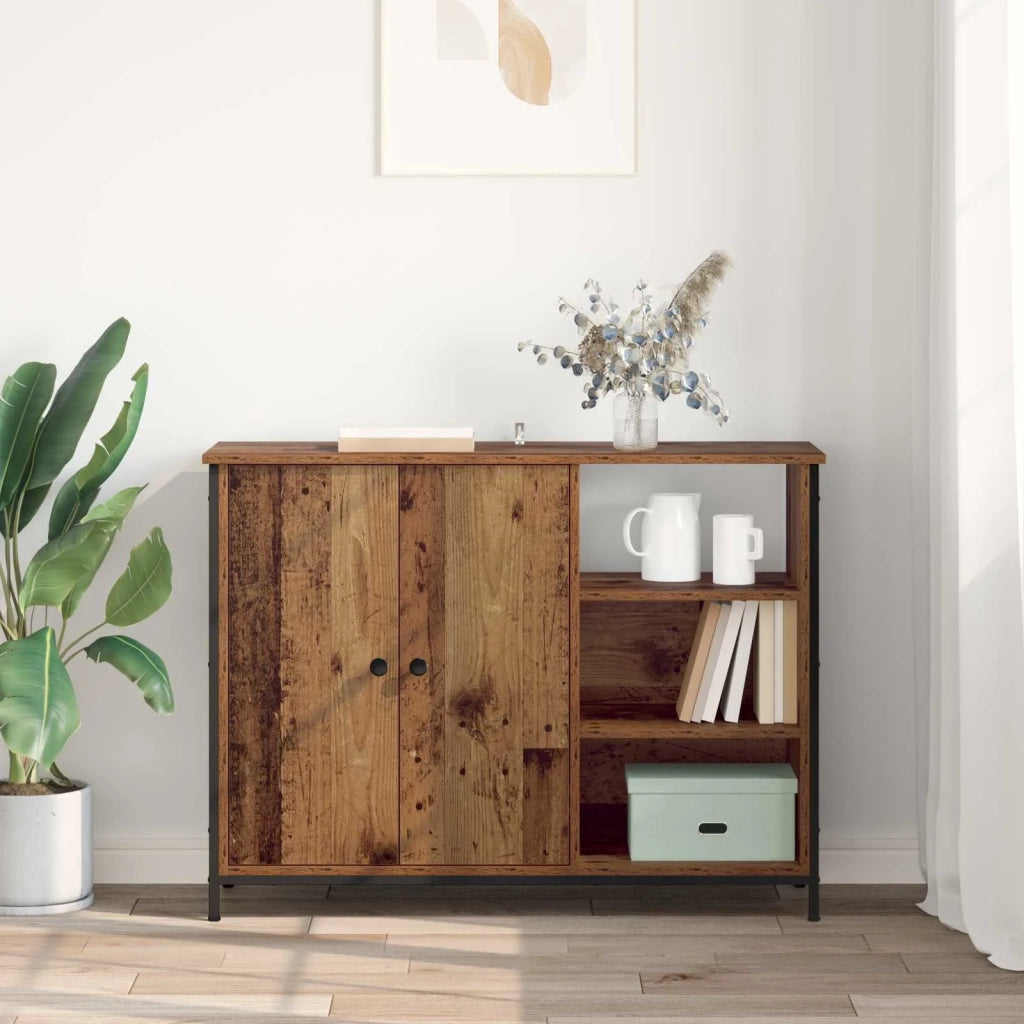Credenza | Madia | Buffet da pranzo | Armadio da pranzo Legno vecchio 100 x 33 x 75 cm Legno multistrato