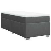 Letto singolo | Letto per adulti | Giroletto a Molle con Materasso Grigio Scuro 80x200 cm Tessuto
