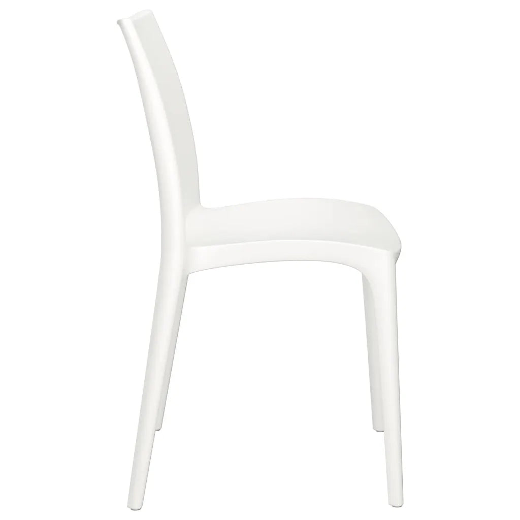 Sedie da Giardino 2 pz | Sedie da Esterno Bianche 50x46x80 cm in Polipropilene