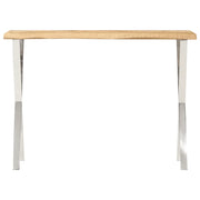 Tavolo Consolle Bordi Vivi 105x33x76 cm Legno Massello di Mango 372764