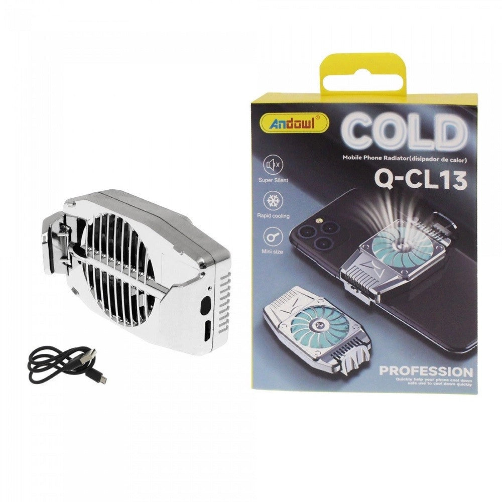Trade Shop - Ventola Di Raffreddamento Qcl13 Usb Led Blu 5v Ventola Supporto Per Smartphone -