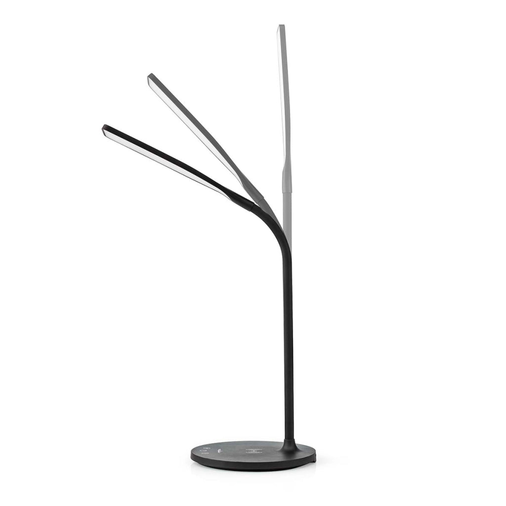 Lampada da scrivania a LED con dimmer e caricatore wireless 15 W Nero Nedis