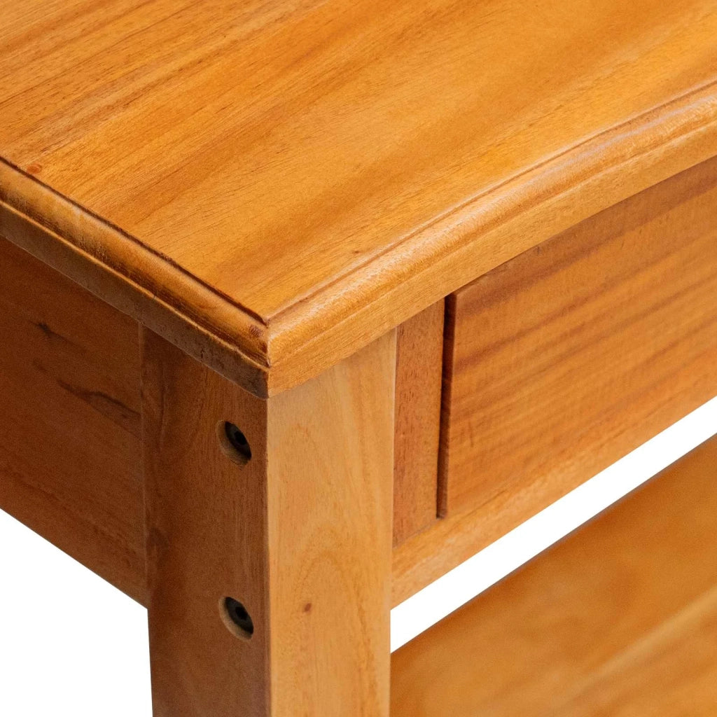 Tavolo consolle con cassetto Naturale 115 x 32 x 76 cm 42009939