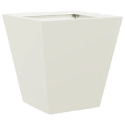 Fioriera | Cassetta per fiori | Vaso da Giardino Bianca 30x30x30 cm in Acciaio