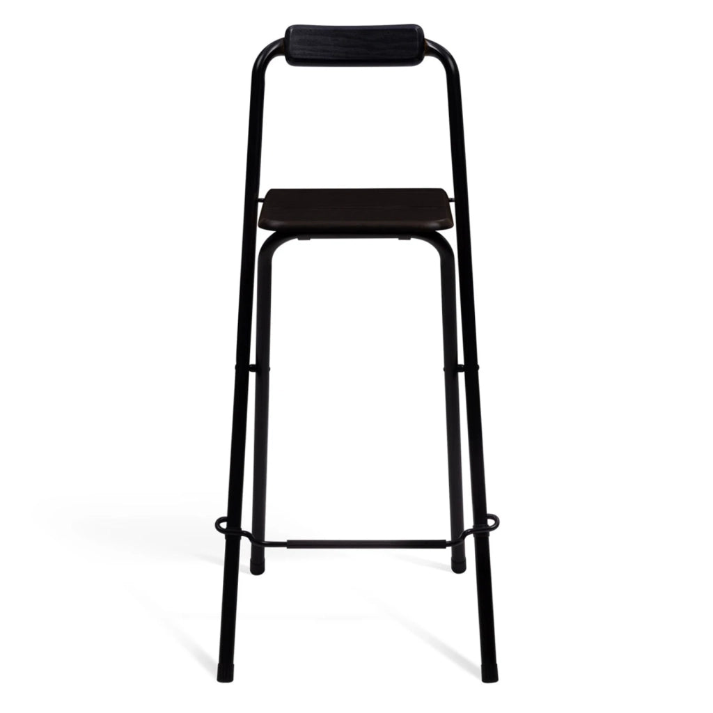 IDMarket - Set di 4 sgabelli da bar pieghevoli DELSON neri