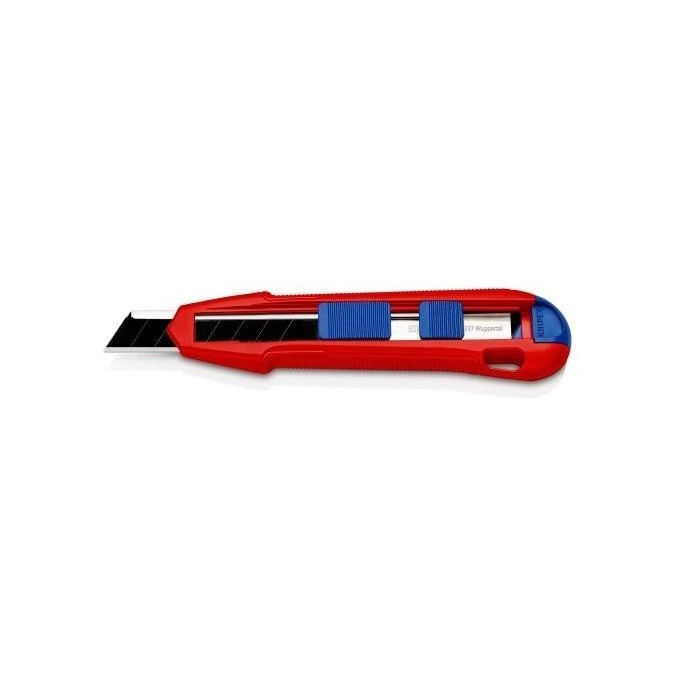 Knipex 90 10 165 BK CutiX Taglierino Universale lama retrattile segmentata 18 mm impugnatura magnesio colore Nero