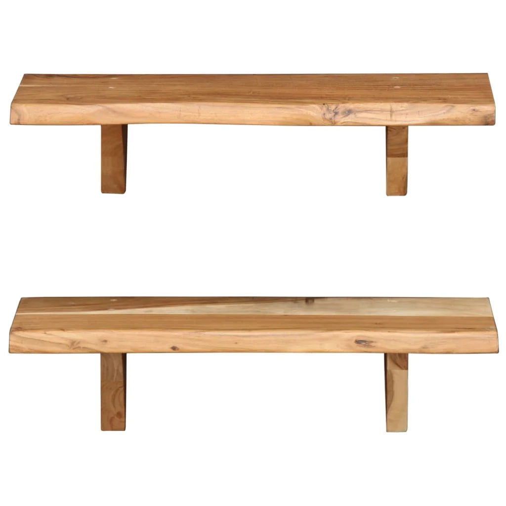 Scaffale di design da parete 2 pezzi 60 cm legno massello 2702230/2