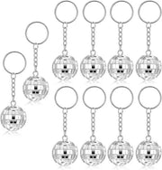 Discobal - Hanger da Chiave a Tema Anni '70 da 10 Pezzi Decorazioni di Natale e Festa in Argento
