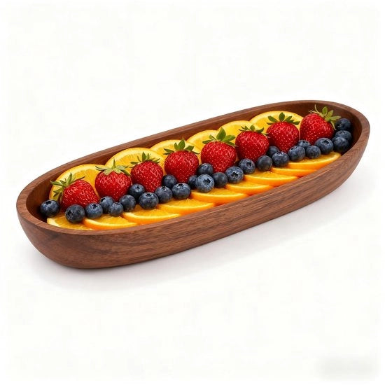 Scatola per frutta in legno a forma di scarpa - Slakom multifunzionale - Grande capacità - Realizzato a mano in acacia - Design unico - Comodo da utilizzare