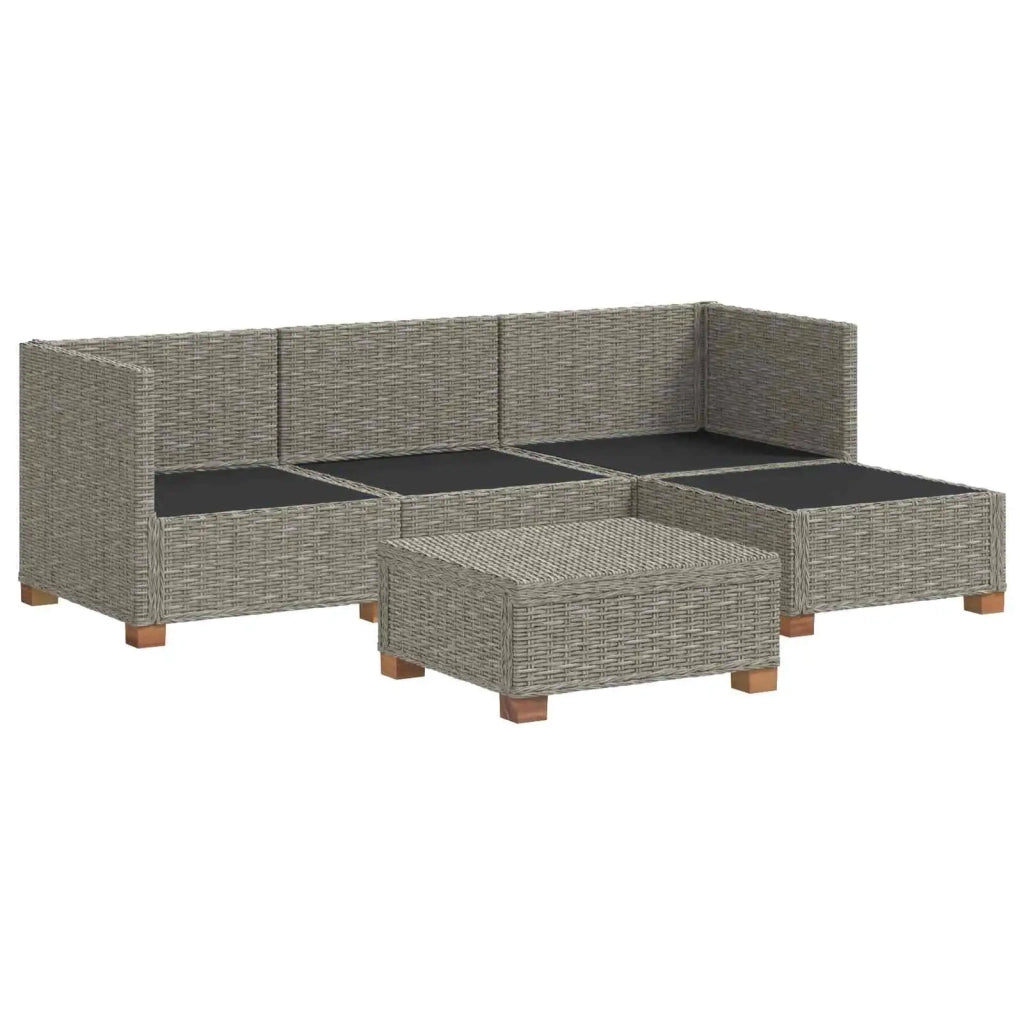 5 pz Set Lounge in Rattan con Cuscini GENDT Rattan naturale 3429849