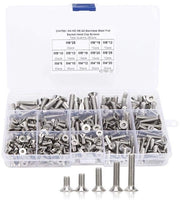 Set di viti a testa piatta da 260 pezzi - M4 M5 M6 - Acciaio inossidabile - Viti a 6 guglie - Componenti di fissaggio per l'industria elettronica