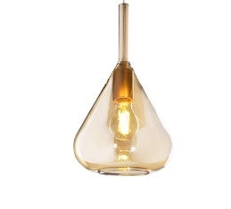 SOSPENSIONE OTTONE SAT. 4 LUCI RETTANGOLARE VETRI AM + VE + BL + TR 1177OS-S4 R-MC