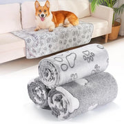 Set di 3 Coperte Fleece Indossabili per Cani - Coperta per Animali da Piccoli Cani e Gatti - Coperta per Cuccioli - Protezione per Cuscino - Grigio - Comodo e Caldo