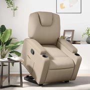 Poltrona Alzapersona Reclinabile Cappuccino in Similpelle 3204436