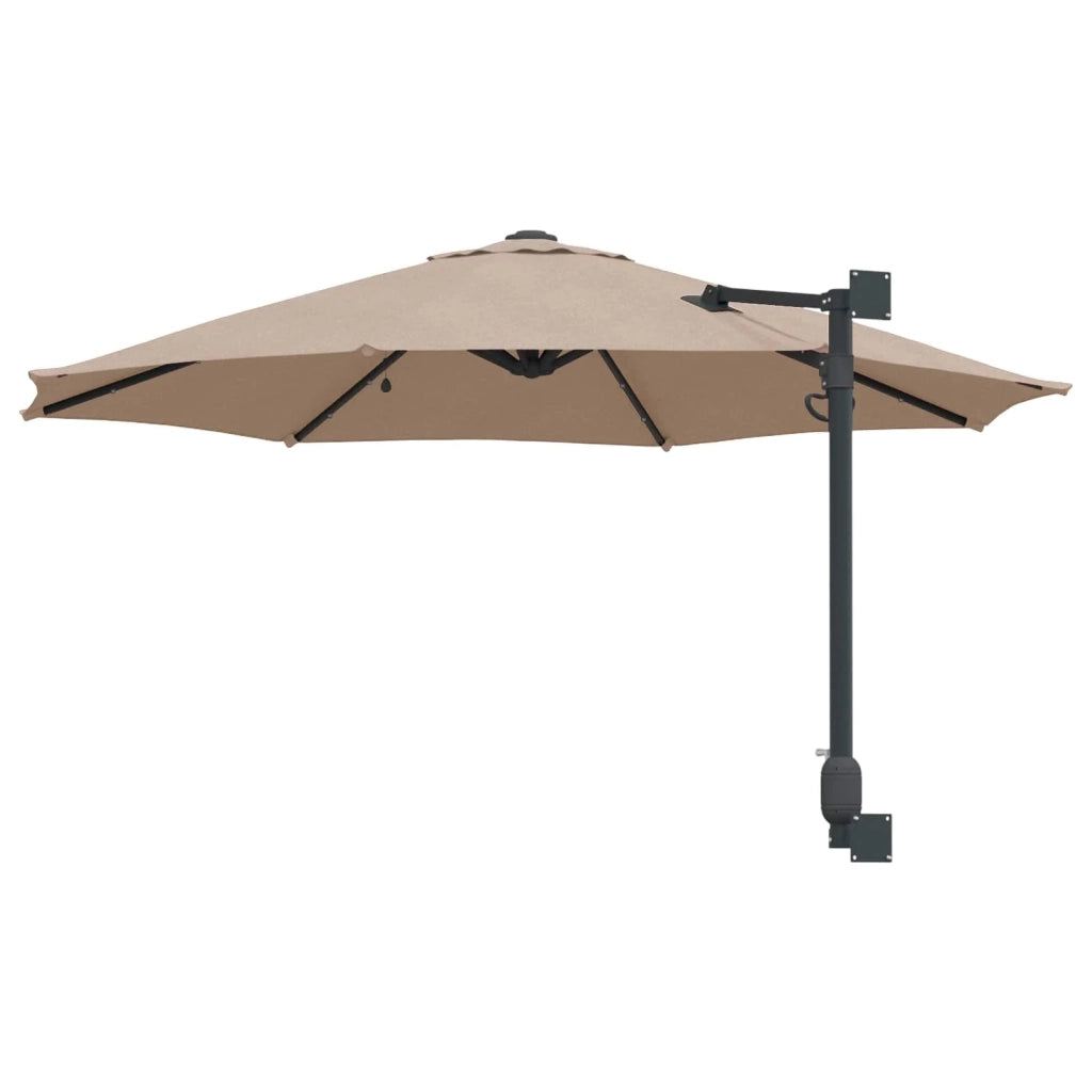 Moderno ombrellone da giardino basculante dal design pulito 248 x 248 x 148 cm in poliestere color tortora 02_0058645