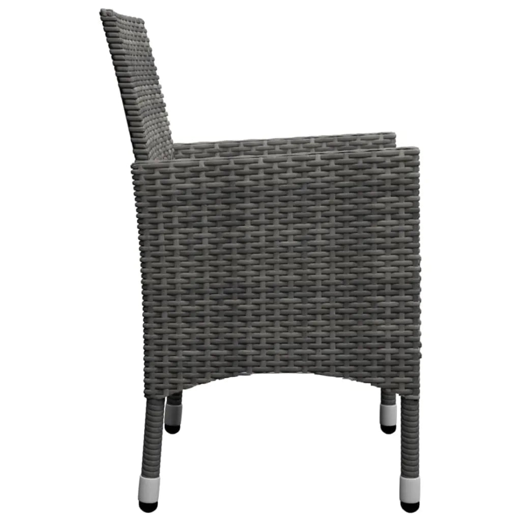 Set Mobili da Pranzo per Giardino 5 pz Grigio 3068736