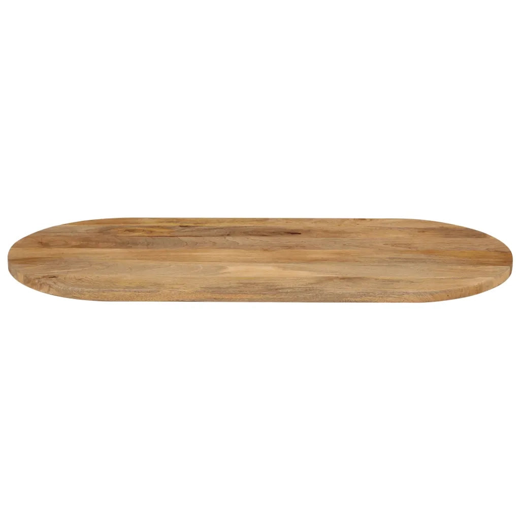 Piano Tavolo 100x50x2,5 cm Ovale in Legno Massello di Mango 370126