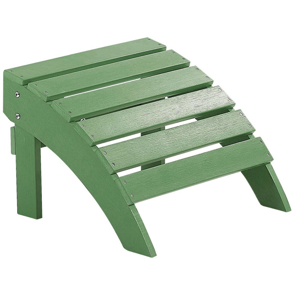 Poggiapiedi da giardino in plastica verde legno resistente agli agenti atmosferici a doghe in stile moderno