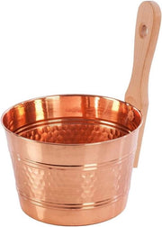 Emiciclo in rame con maniglia in legno - stile vintage