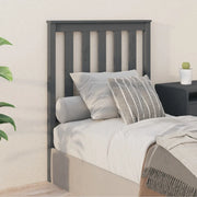Testiera per Letto Grigia 81x6x101 cm in Legno Massello di Pino 818497