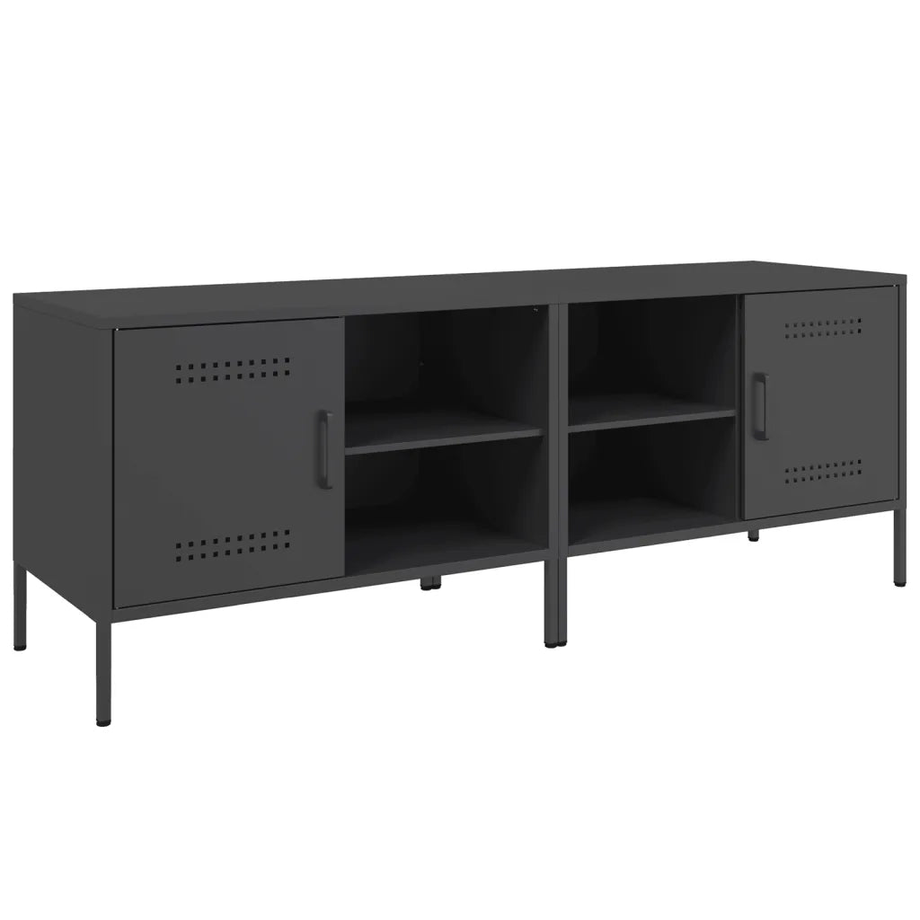 Mobili TV 2pz | Armadietto TV | Mobile Porta TV Neri 68x39x50,5 cm in Acciaio