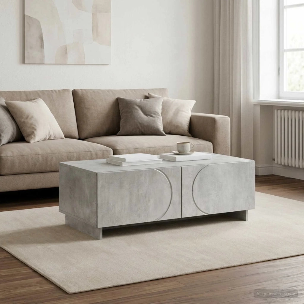 Tavolino da salotto Grigio Cemento 102 x 50,5 x 35 cm 8011453