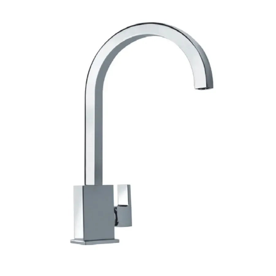 Miscelatore bocca Alta Lavello serie Verbania quadrato laterale Argo Rubinetterie Colore: Acciaio Spazzolato