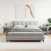 Comodini 2pz-Set di 2 Tavolino da notte Grigio Cemento 40x35x50 cm in Legno Multistrato 477147