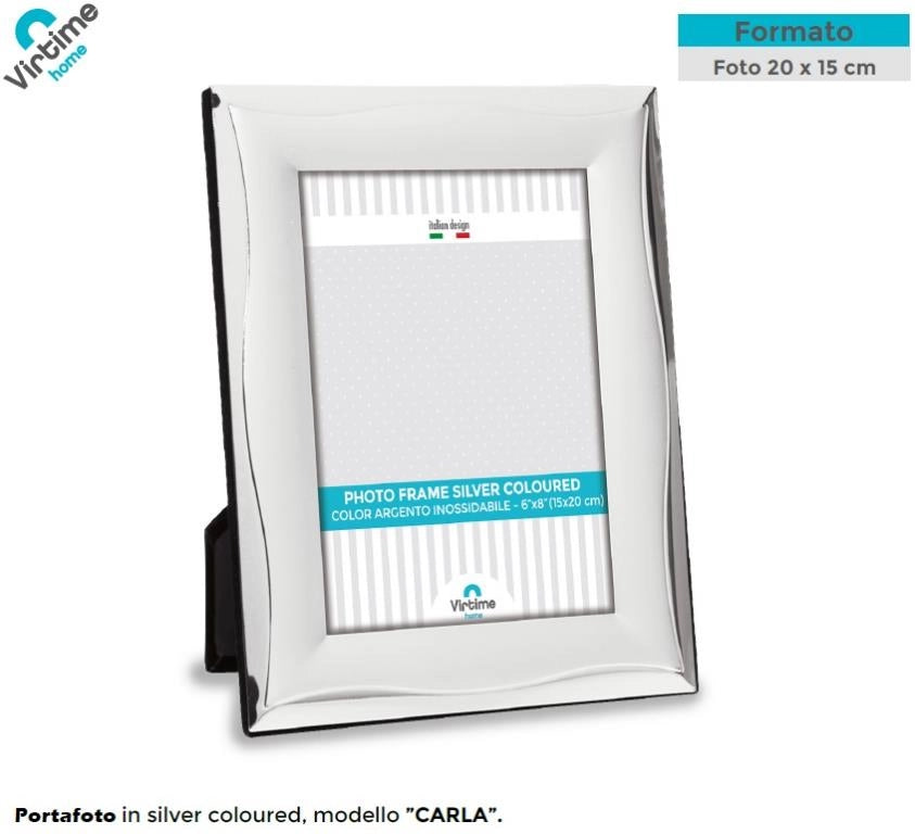 Portafoto da Appoggio Silver Carla 15 x 20 cm