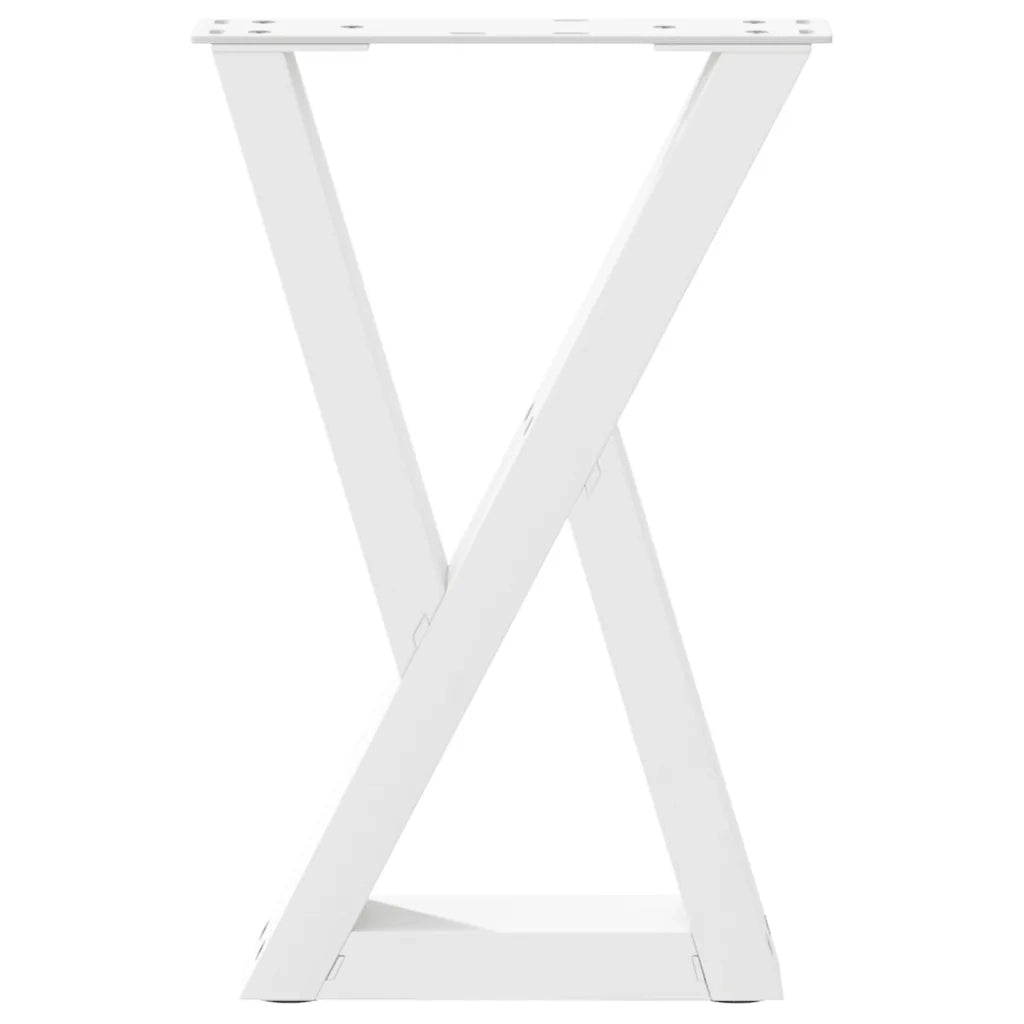 vidaXL Gambe per tavolino 2 pz Bianche 28x(42-43,3) cm Acciaio