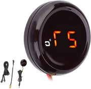 Termometro Digitale a Led Display Stadio Acqua Resistente Visibilità Notturna Temperatura 12 V per Motocicletta e Scooter - Rosso.