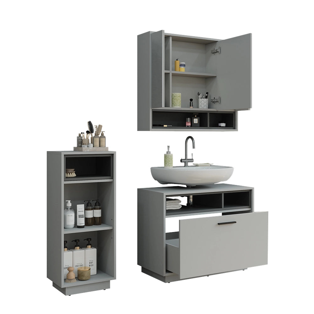Vicco Set di mobili da bagno Grigio/antracite Set 2