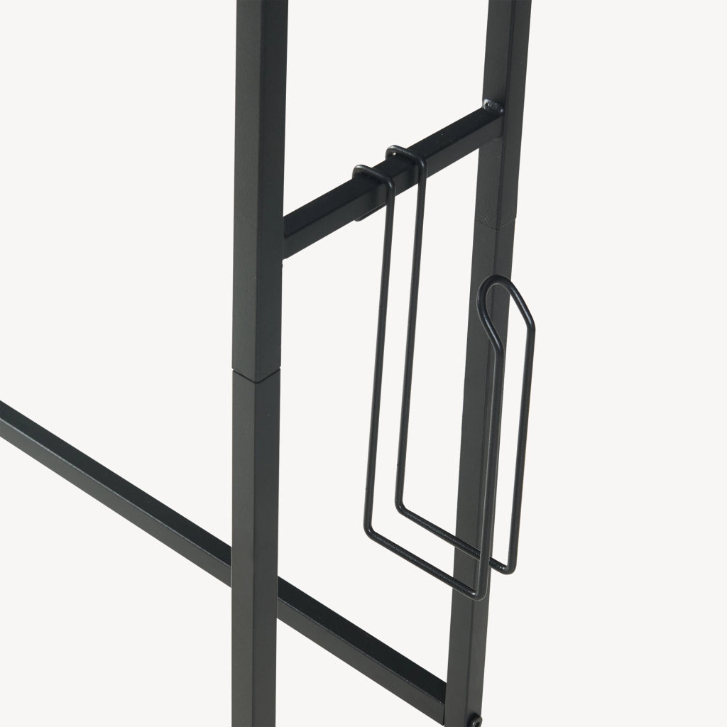 Scaffale Sopra WC Ljukhobro a 3 Ripiani Mensola da Bagno 164 x 64 x 20 cm - Nero [en.casa]