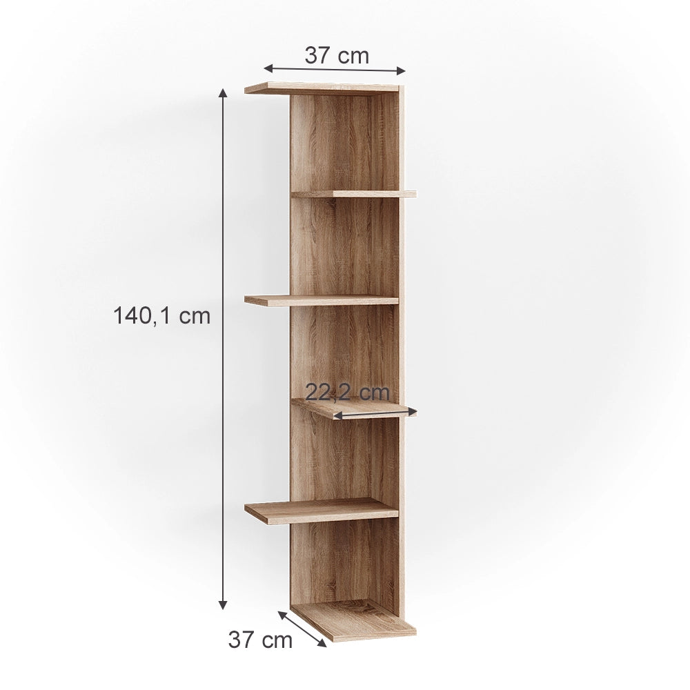 Vicco Scaffale angolare Sonoma 37 x 140.1 cm