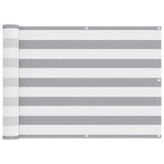 Schermo da balcone | Paravento da Balcone Grigio chiaro e bianco 75 x 500 cm