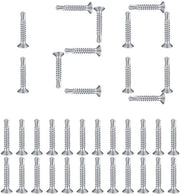 Viti a vitiello 120 pezzi - Viti a vitiello autoalimentanti - Testa a piatto - Testa a cuppola - Acciaio inossidabile - Argento - Progettazione sicura e estetica - Viti in acciaio