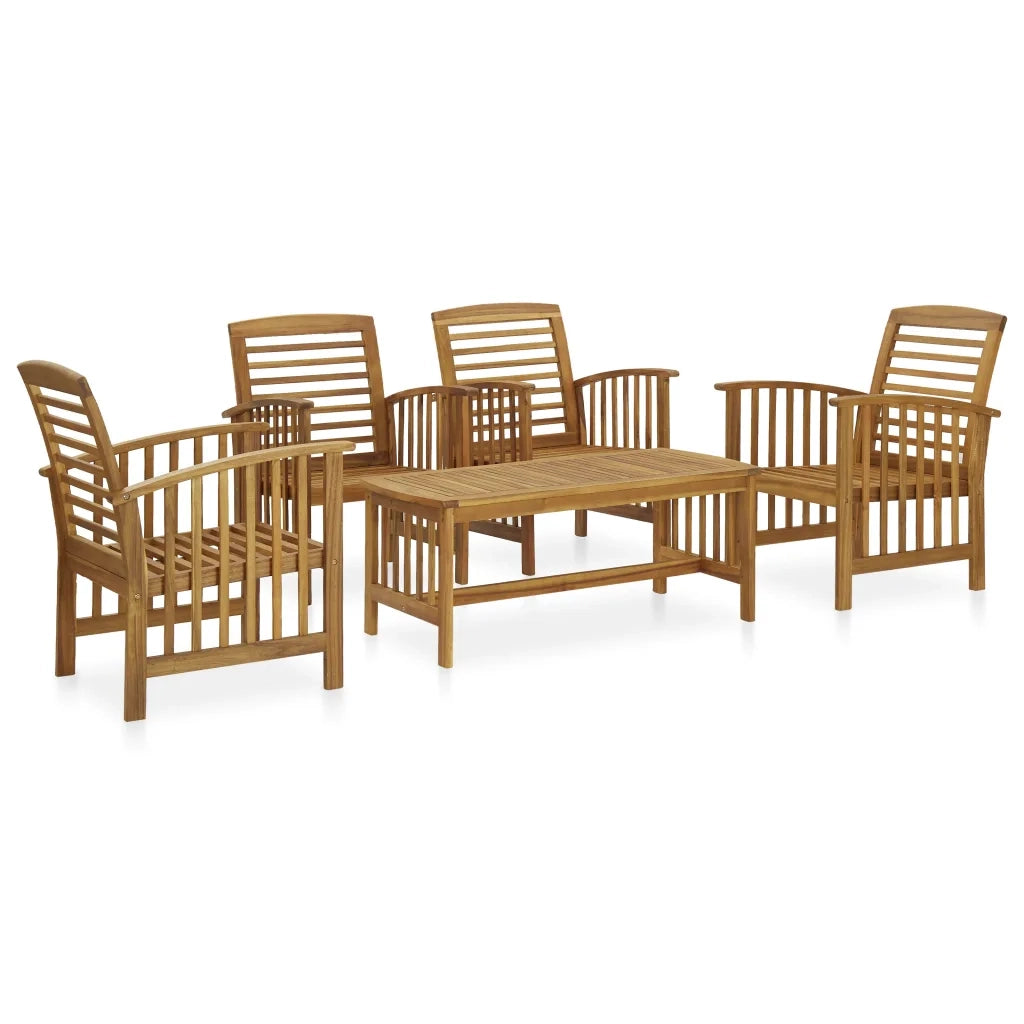 Set Divani da Giardino 5 pz in Legno Massello di Acacia 3057974