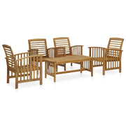 Set Divani da Giardino 5 pz in Legno Massello di Acacia 3057974