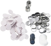 Set di Badge 100 pezzi - Accessori per DIY - Parti di specchio - Anelli metallici - Riciclabili - Per regali/Souvenir - Pomo