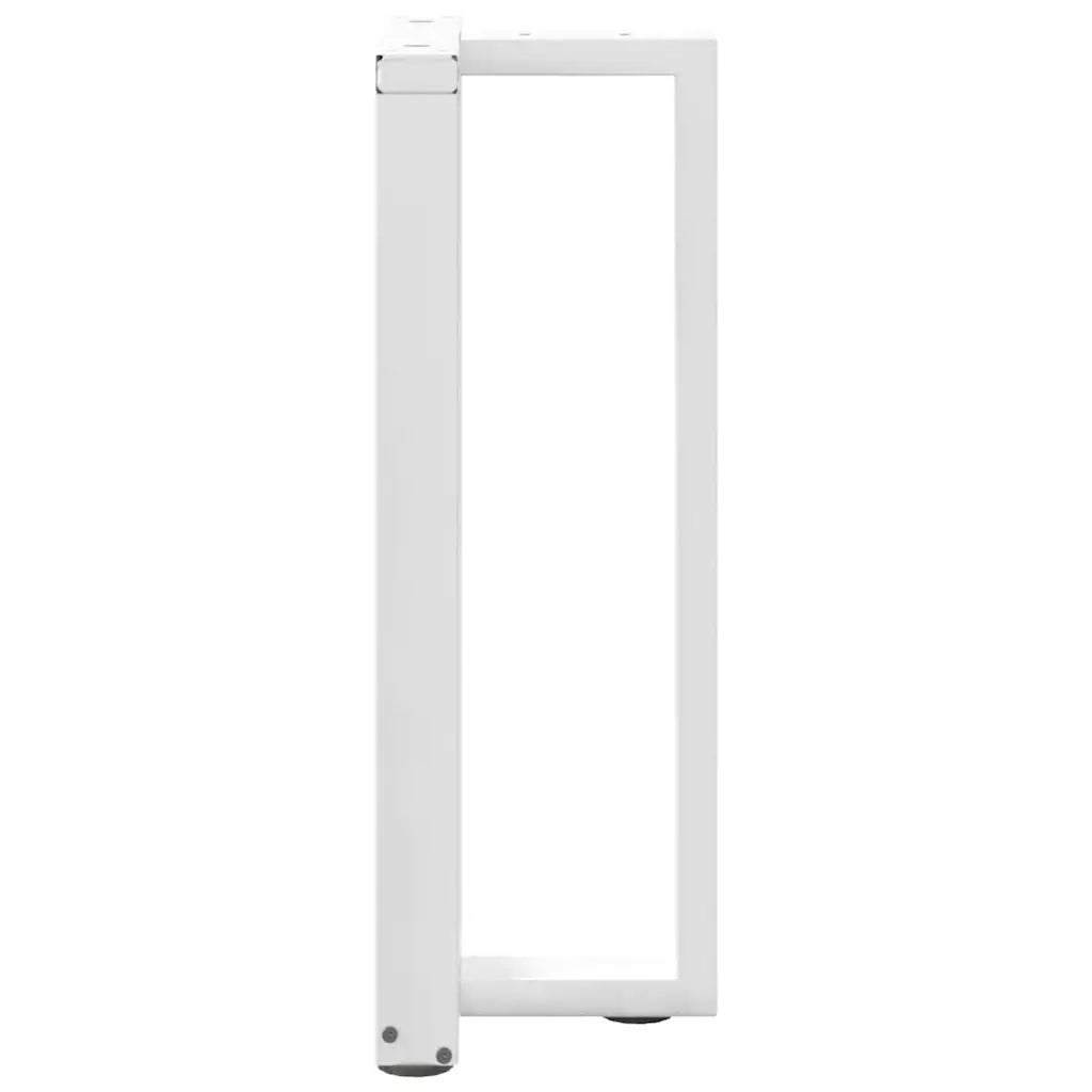 Gambe per Tavolo Consolle a Forma di T 2 pz Bianche 25x28x(72-73) cm Acciaio