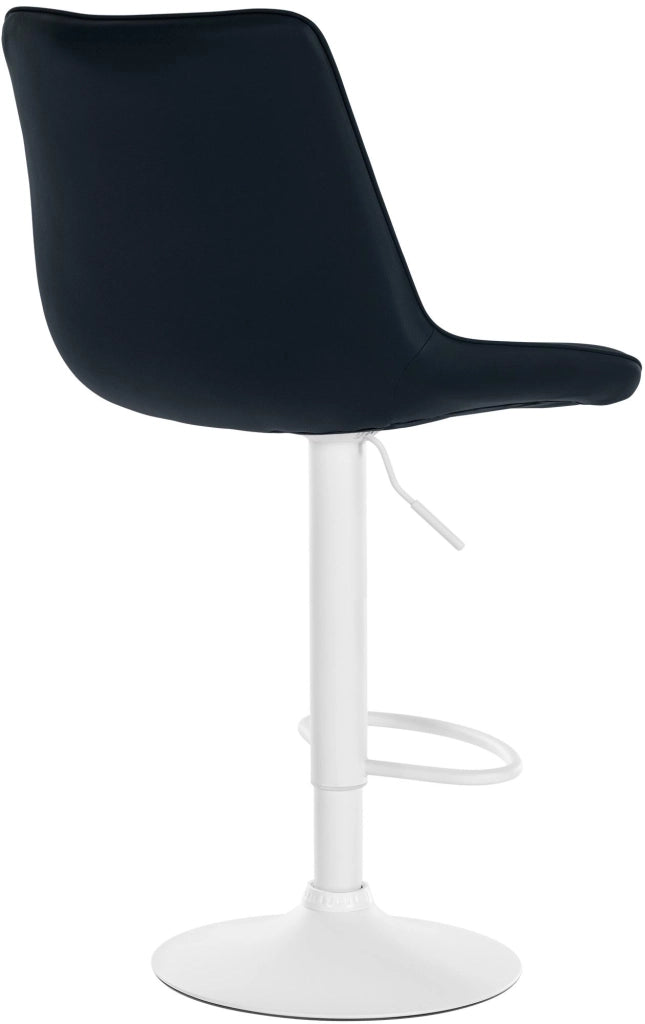 Sgabello Toni in similpelle nero,bianco