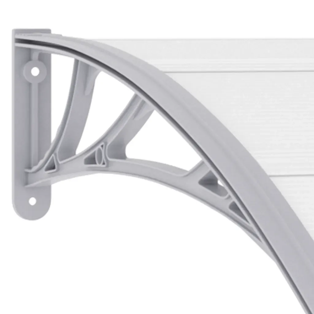 Pensilina per Porta Grigia e Trasparente 240x75 cm in PC CFW6826920