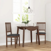 vidaXL Sedie da Pranzo con Cuscini 2pz Marrone Legno Massello di Hevea