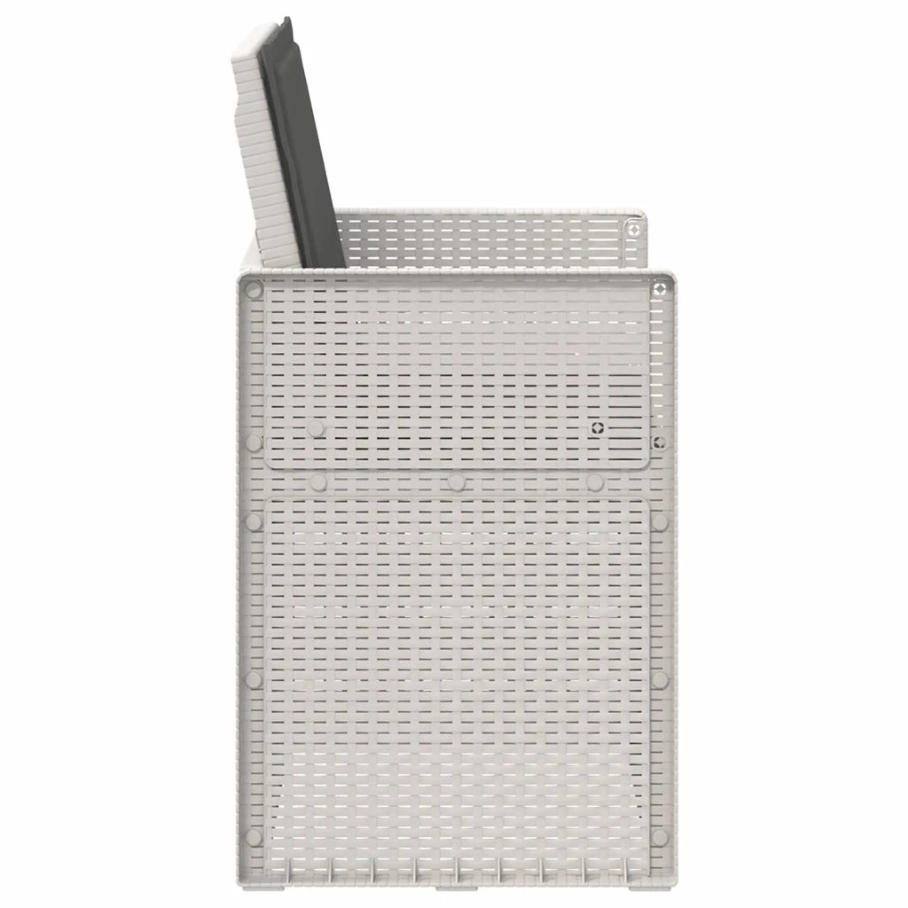 Sedie da pranzo da giardino 2 pcs Bianco e Antracite PP 8000003