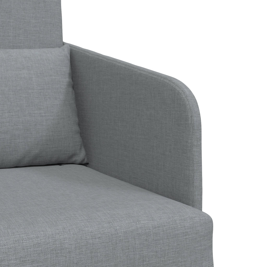 Divano Letto a Pavimento 2-in-1 Grigio Chiaro 65x80x83 cm Tessuto