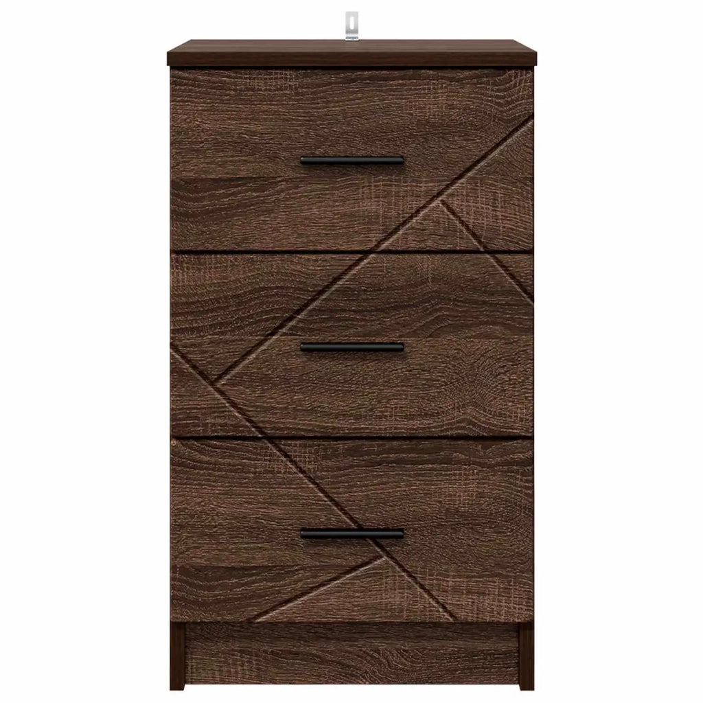 Armadio da Notte con cassetto Rovere marrone 38 x 38 x 66 cm 883381