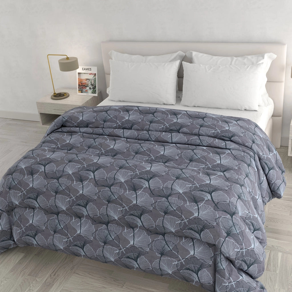 Trapunta Invernale Infinity Singolo 170x260 cm in Poliestere Ginko Grey
